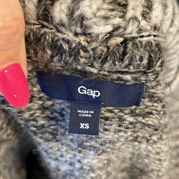 GAP relaxed fit women’s shawl collar cable knit cardigan double breasted look XS - Picture 10 of 16